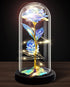 Galaxy Rose Flower for Women, Rainbow Forever Light Up Rose in A Glass Dome